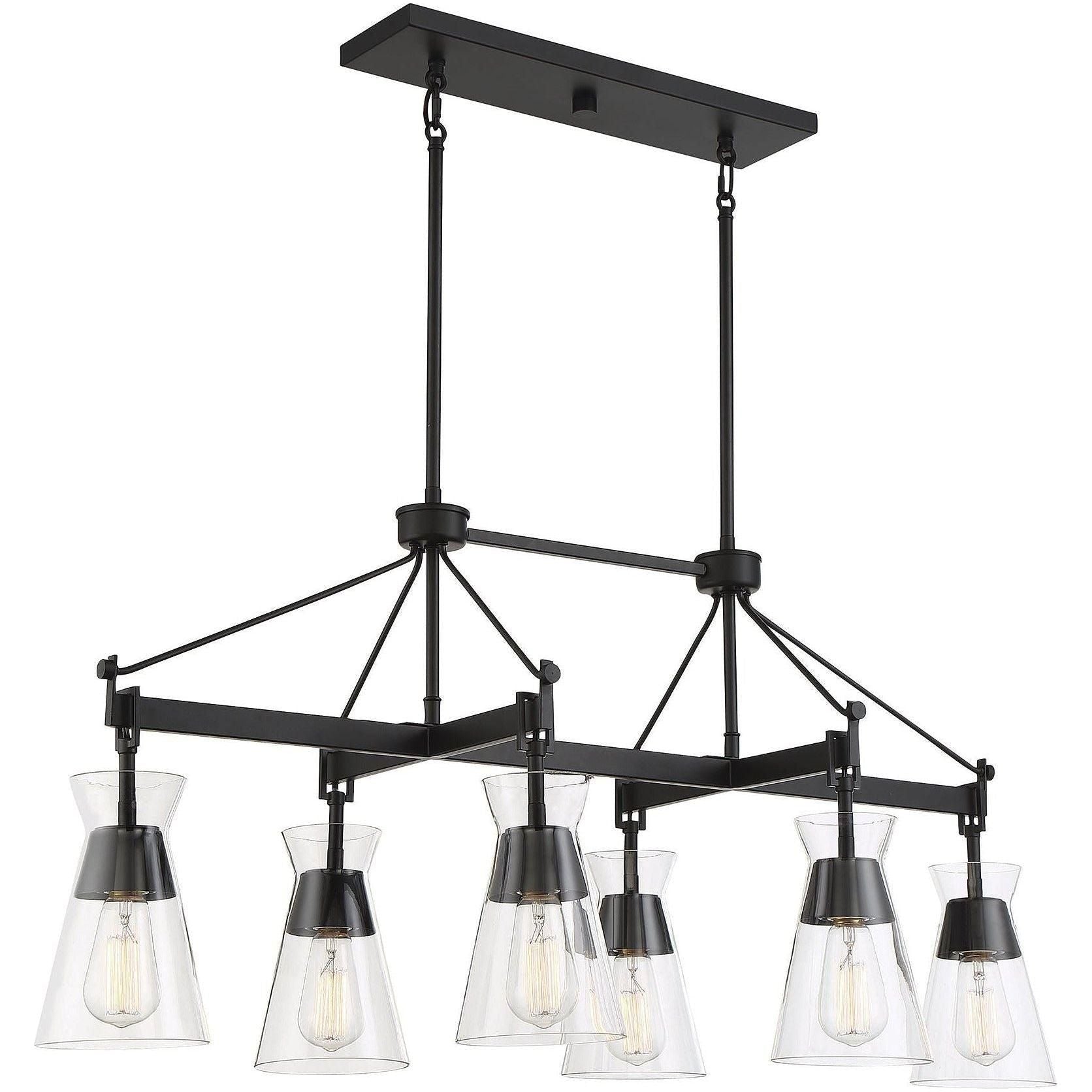 Savoy House - Lakewood 6-Light Linear Chandelier - Lights Canada
