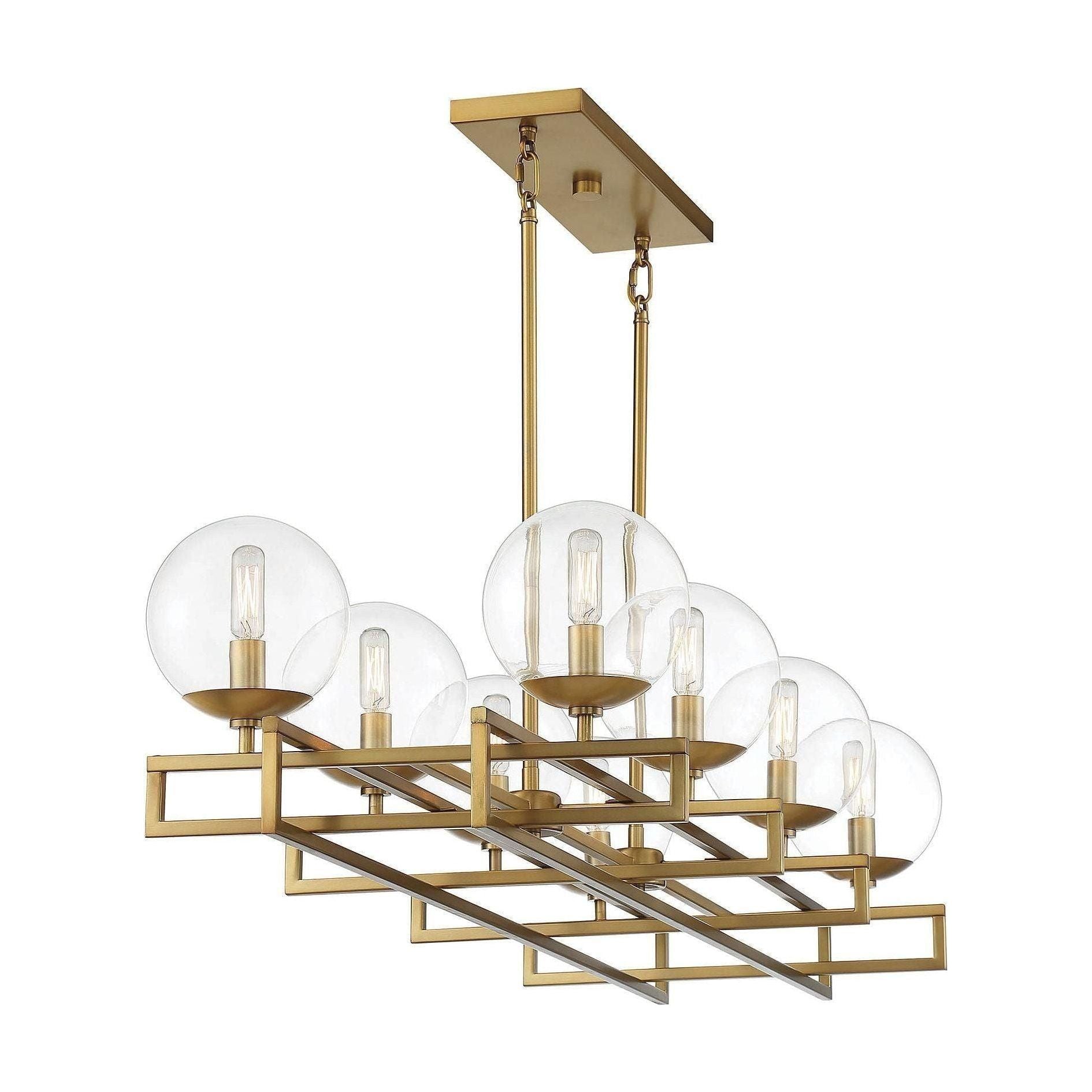 Savoy House - Crosby 8-Light Linear Chandelier - Lights Canada
