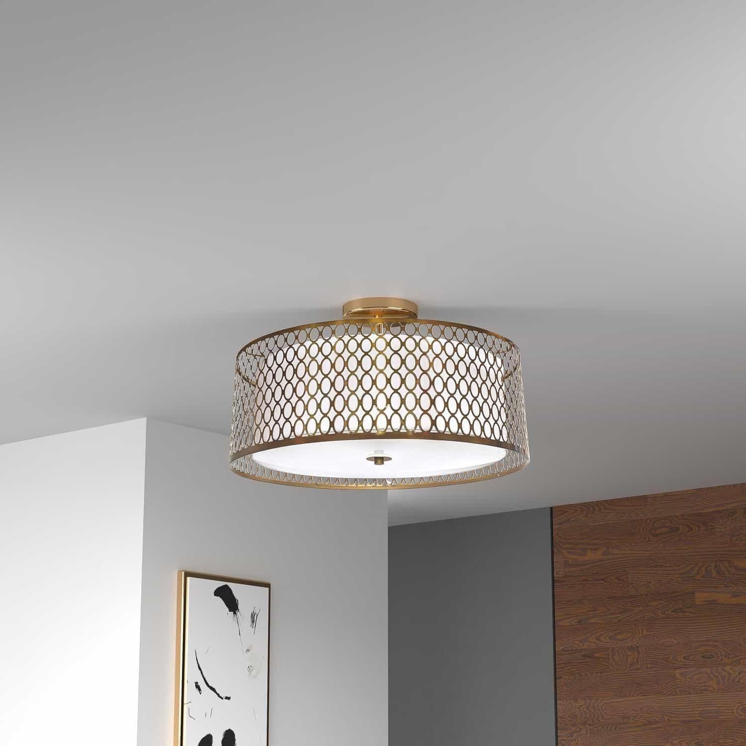 Dainolite - Kordan 3 Light 17 Inch Semi-Flush Mount - Lights Canada