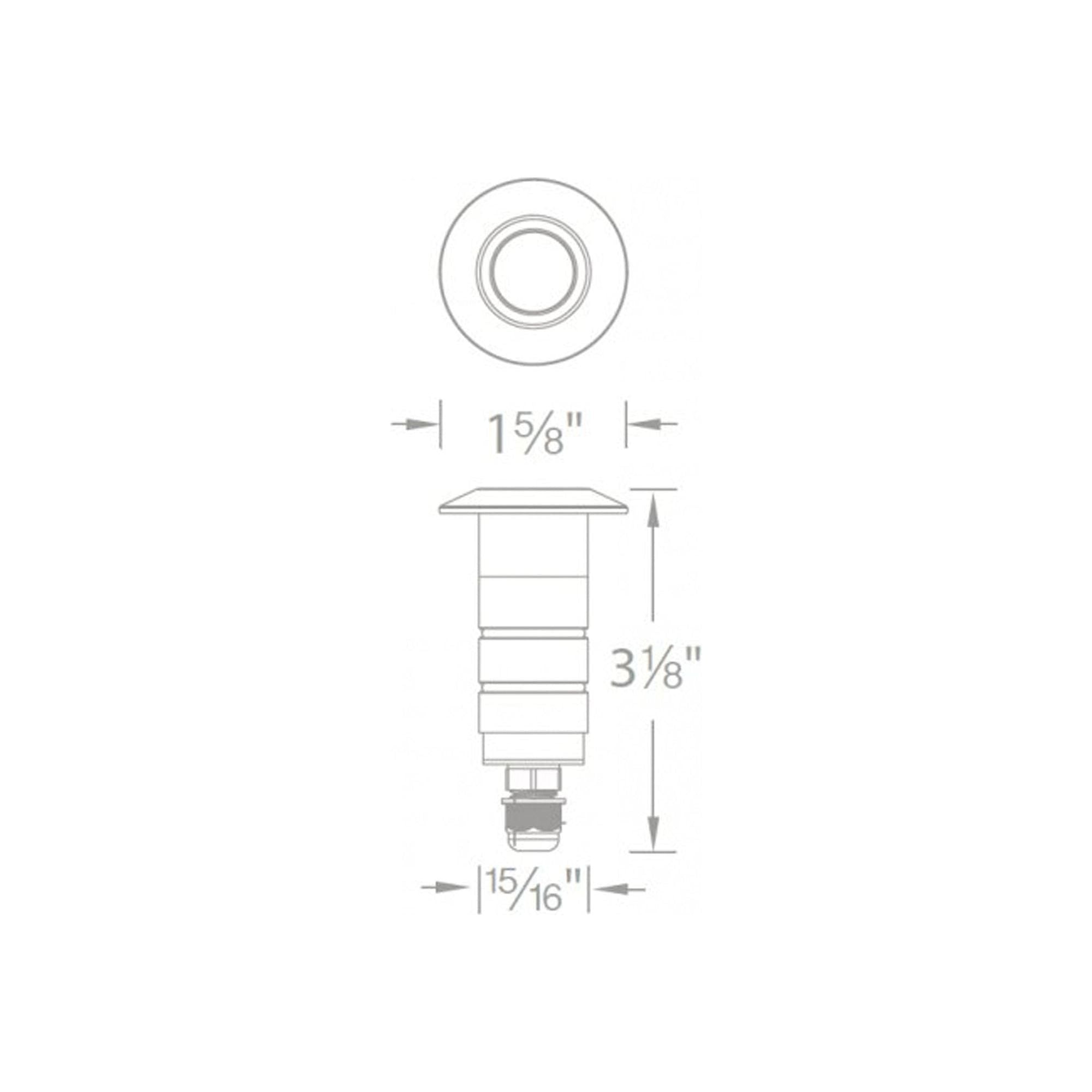 WAC Lighting - LED 1" 12V Round Beveled Top Inground Indicator Light - Lights Canada