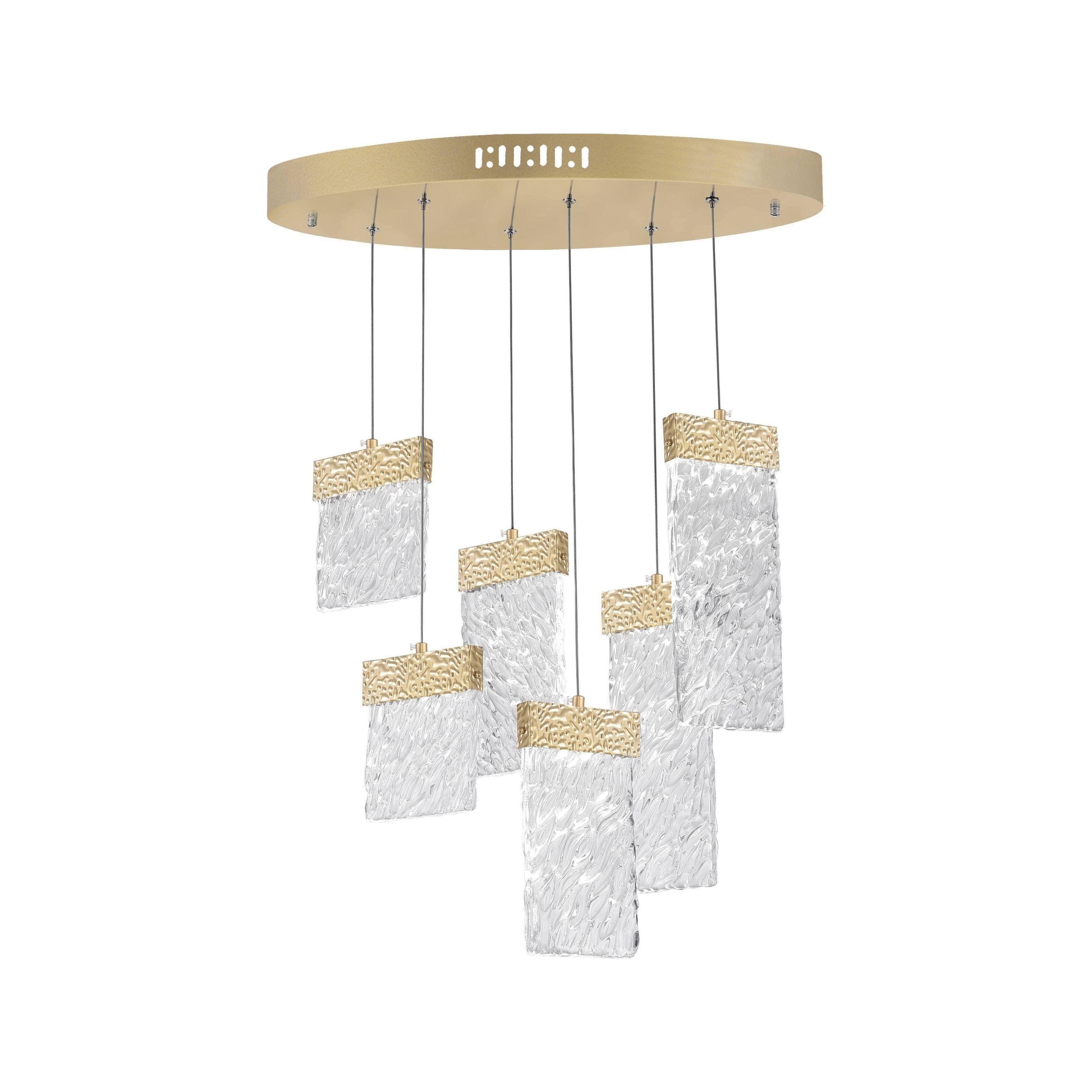 Carolina Chandelier Gold Leaf