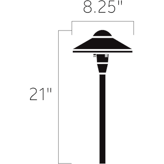 Kichler - 8" Dome 2700K LED Landscape Lighting - Lights Canada