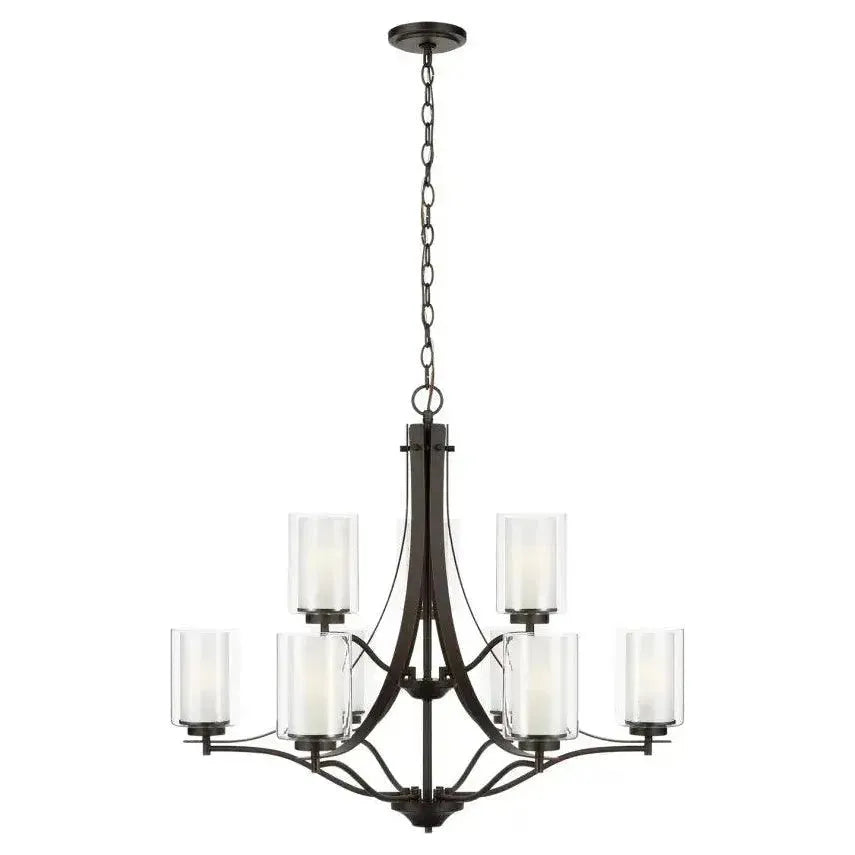 Generation Lighting - Elmwood Park Nine Light Chandelier (with Bulbs) - Lights Canada