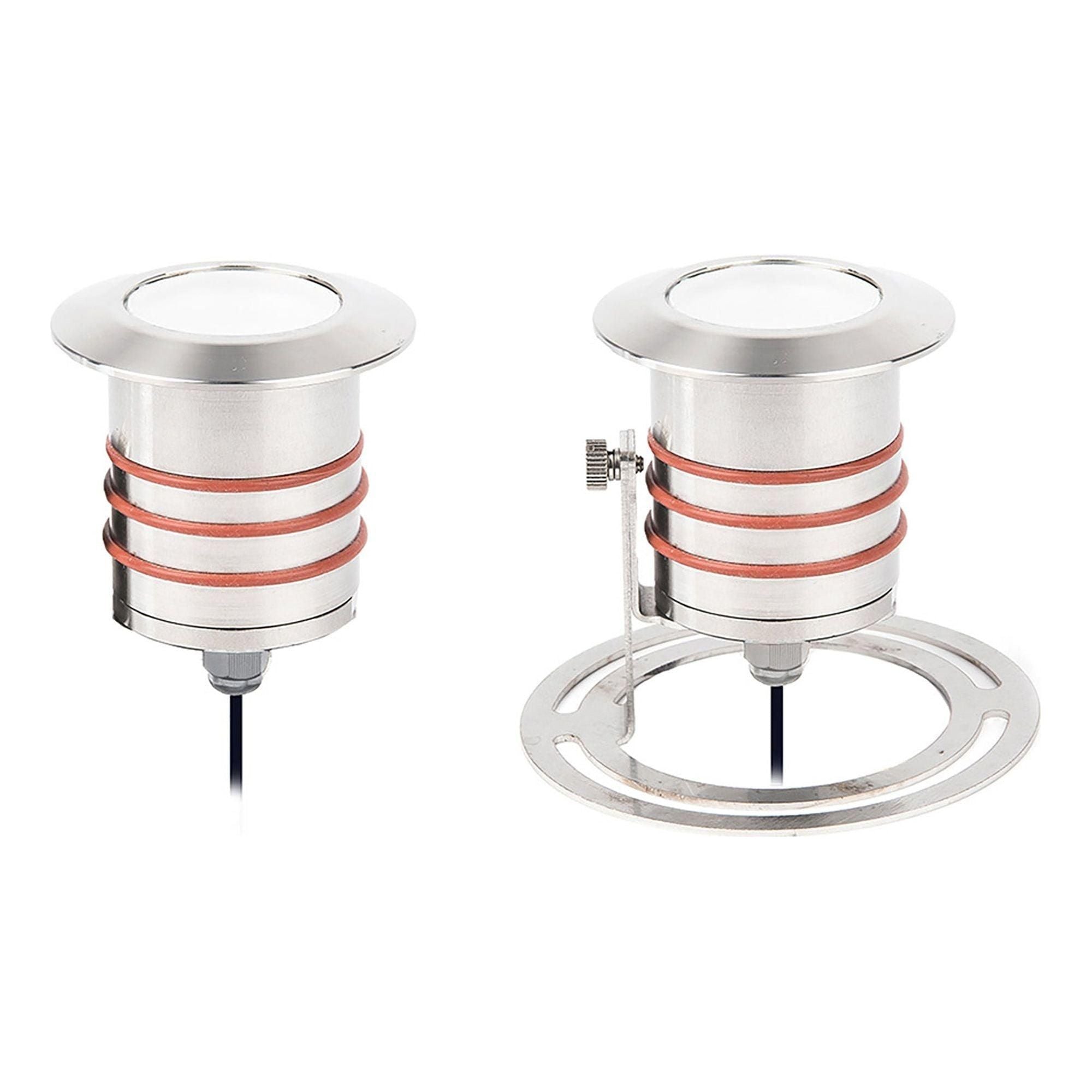 WAC Lighting - LED 2" 12V Round Beveled Top Submersible Indicator Light with Mounting Hardware - Lights Canada