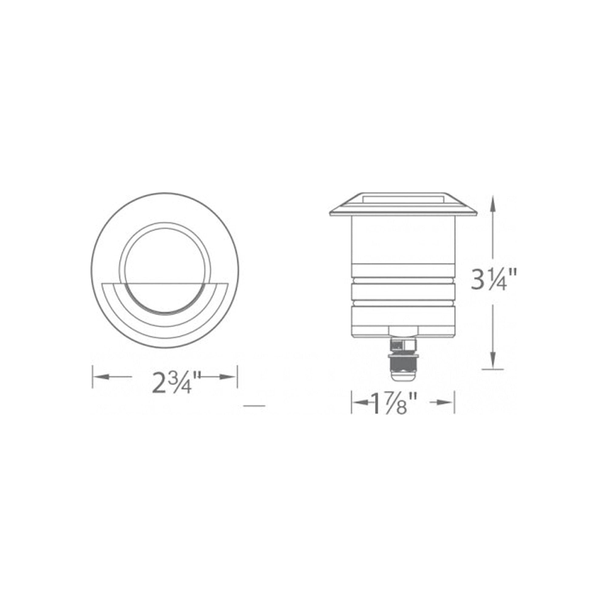 WAC Lighting - LED 2" 12V Round Beveled Half Circle Top Inground Indicator Light - Lights Canada