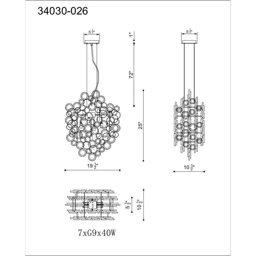 Eurofase - Trento 7 Light Chandelier - Lights Canada