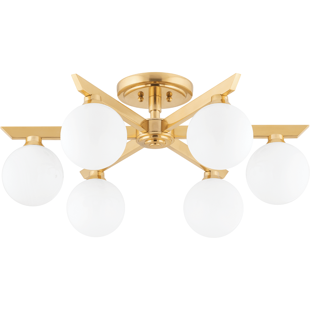 Corbett - Corbett Astra 6 Light Semi Flush - Lights Canada