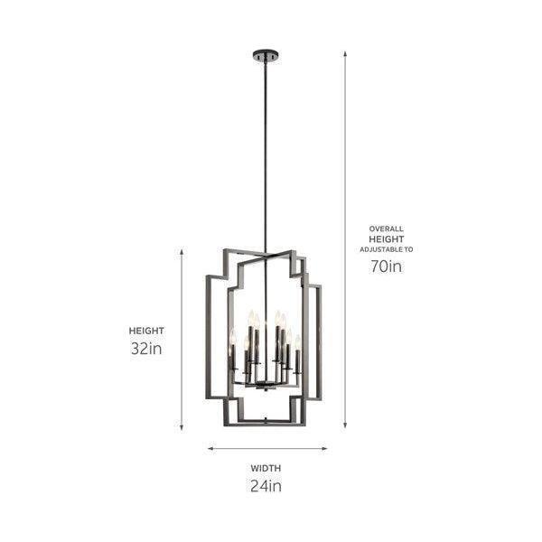 Kichler - Kichler Downtown Deco Foyer Chandelier 8Lt - Lights Canada
