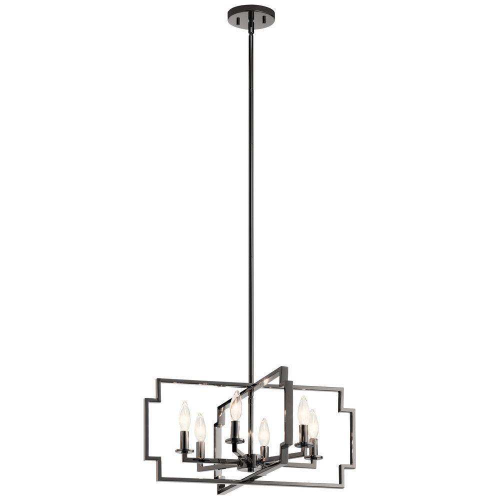 Kichler - Kichler Downtown Deco Chandelier Semi Flush 6Lt - Lights Canada