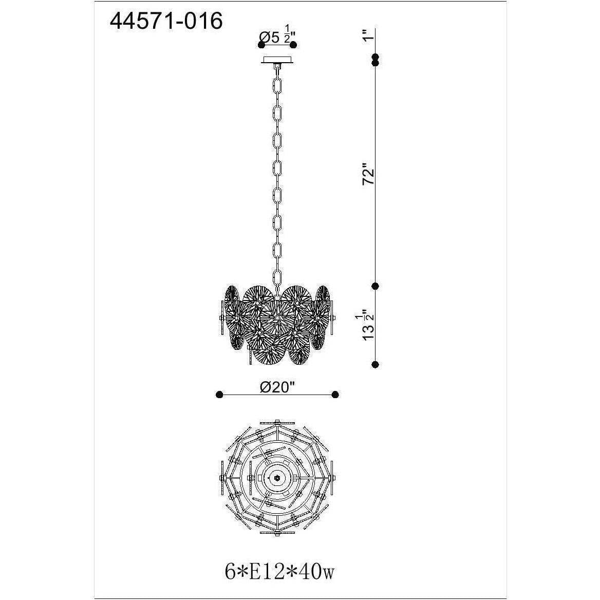 Eurofase - Sue-Anne 6 Light Chandelier - Lights Canada