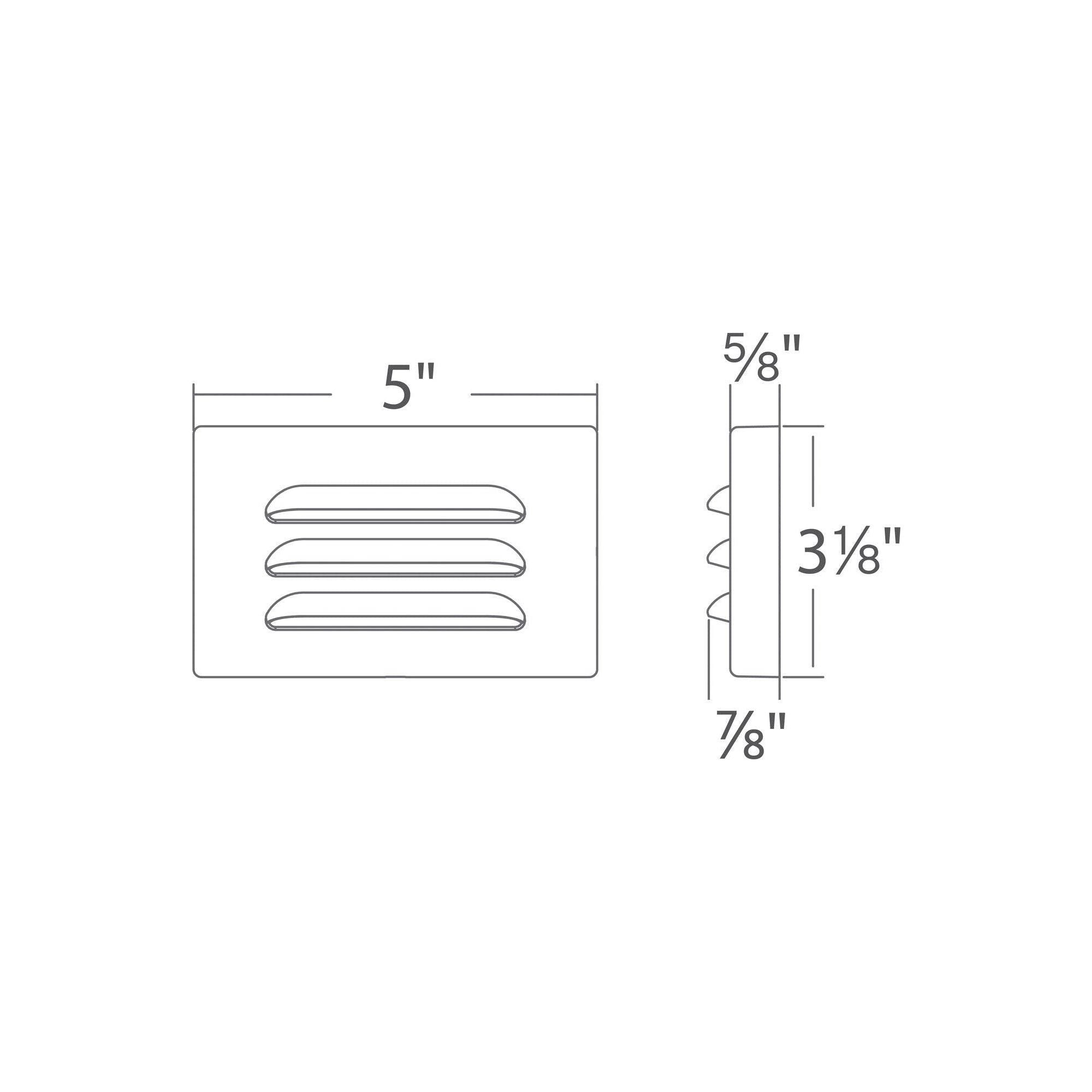 WAC Lighting - 5" 12V LED Horizontal Louvered Surface Mounted Indoor/Outdoor Step Light and Wall Light - Lights Canada