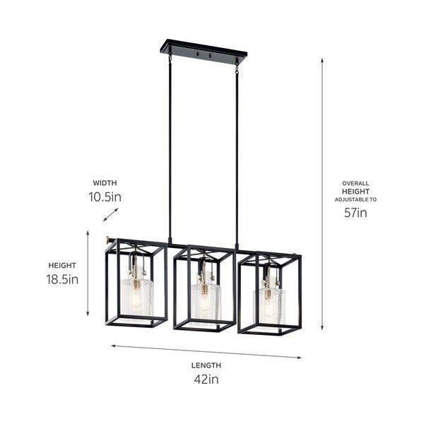 Kichler - Kichler Kitner Linear Chandelier 3Lt - Lights Canada