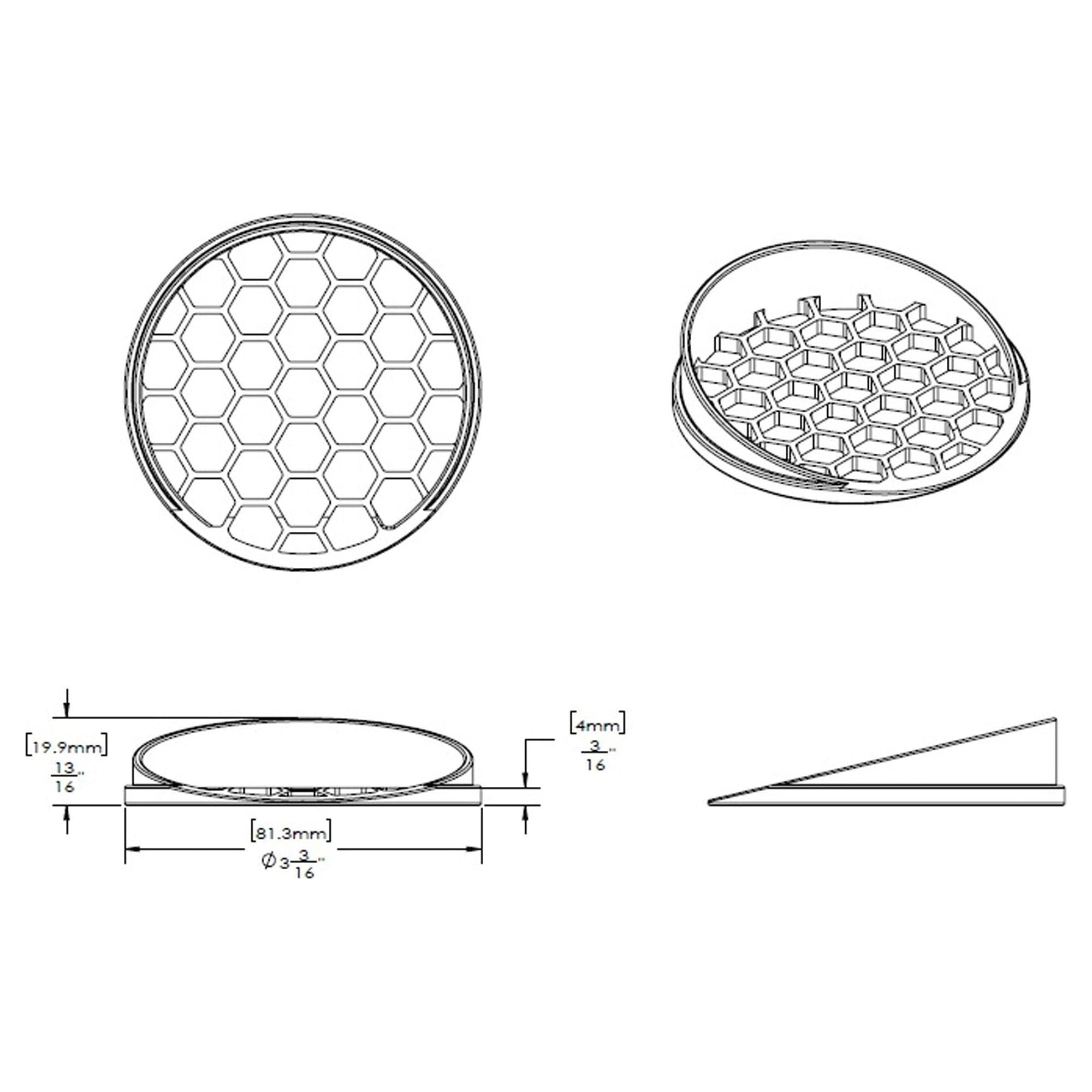 WAC Lighting - Snap-on Honeycomb Louver Glare Control for WAC Landscape Lighting Grand Accent Light - Lights Canada