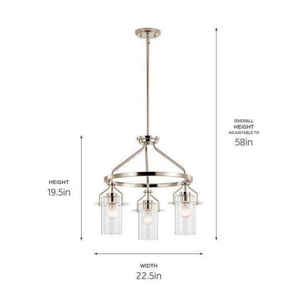 Kichler - Kichler Everett Chandelier 3Lt - Lights Canada