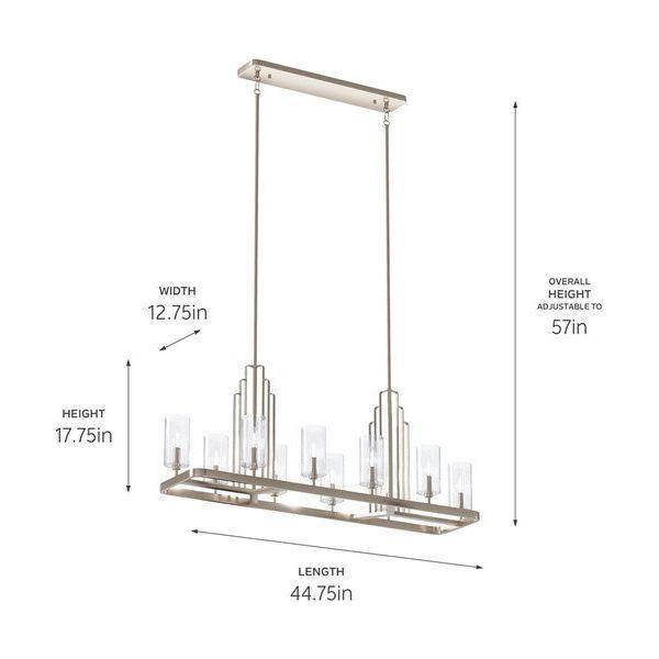 Kichler - Kichler Kimrose Linear Chandelier 10Lt - Lights Canada
