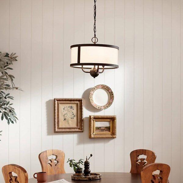Kichler - Kichler Heddle Chandelier Semi Flush 3Lt - Lights Canada