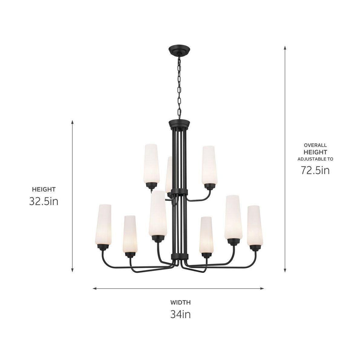 Kichler - Truby 34" 9-Light 2-Tier Chandelier - Lights Canada