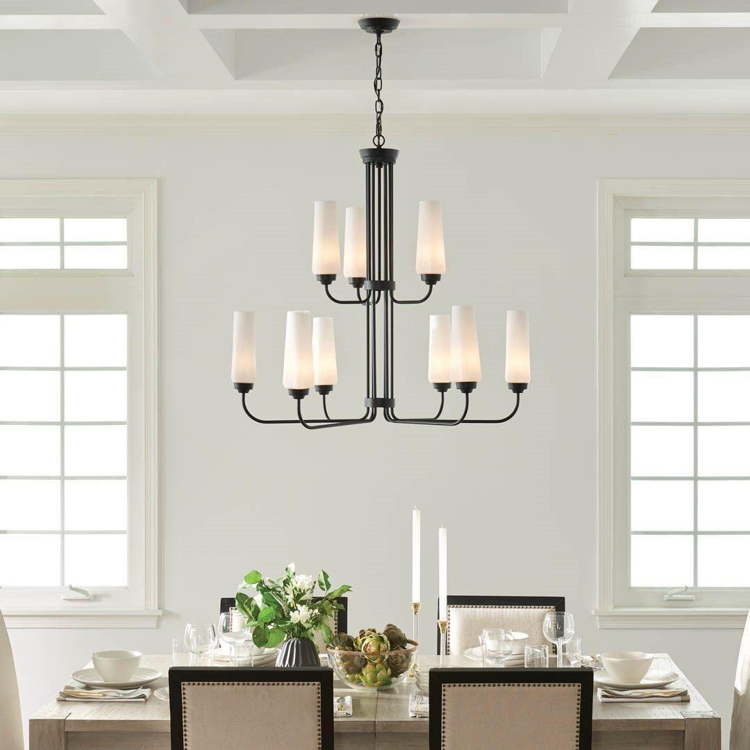 Kichler - Truby 34" 9-Light 2-Tier Chandelier - Lights Canada