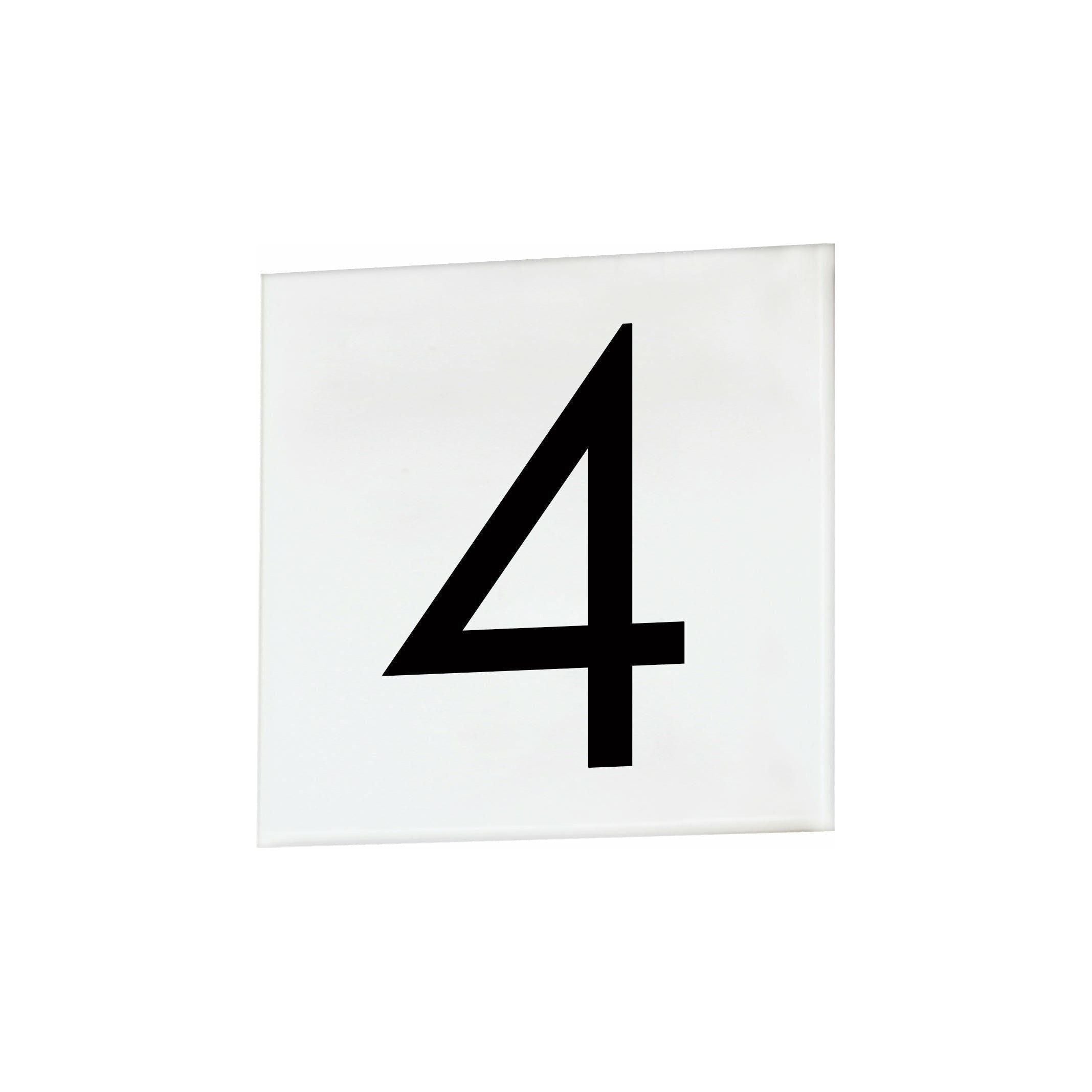 Maxim Lighting - 4" Square Tile Number 4 (Sans Serif) - Lights Canada