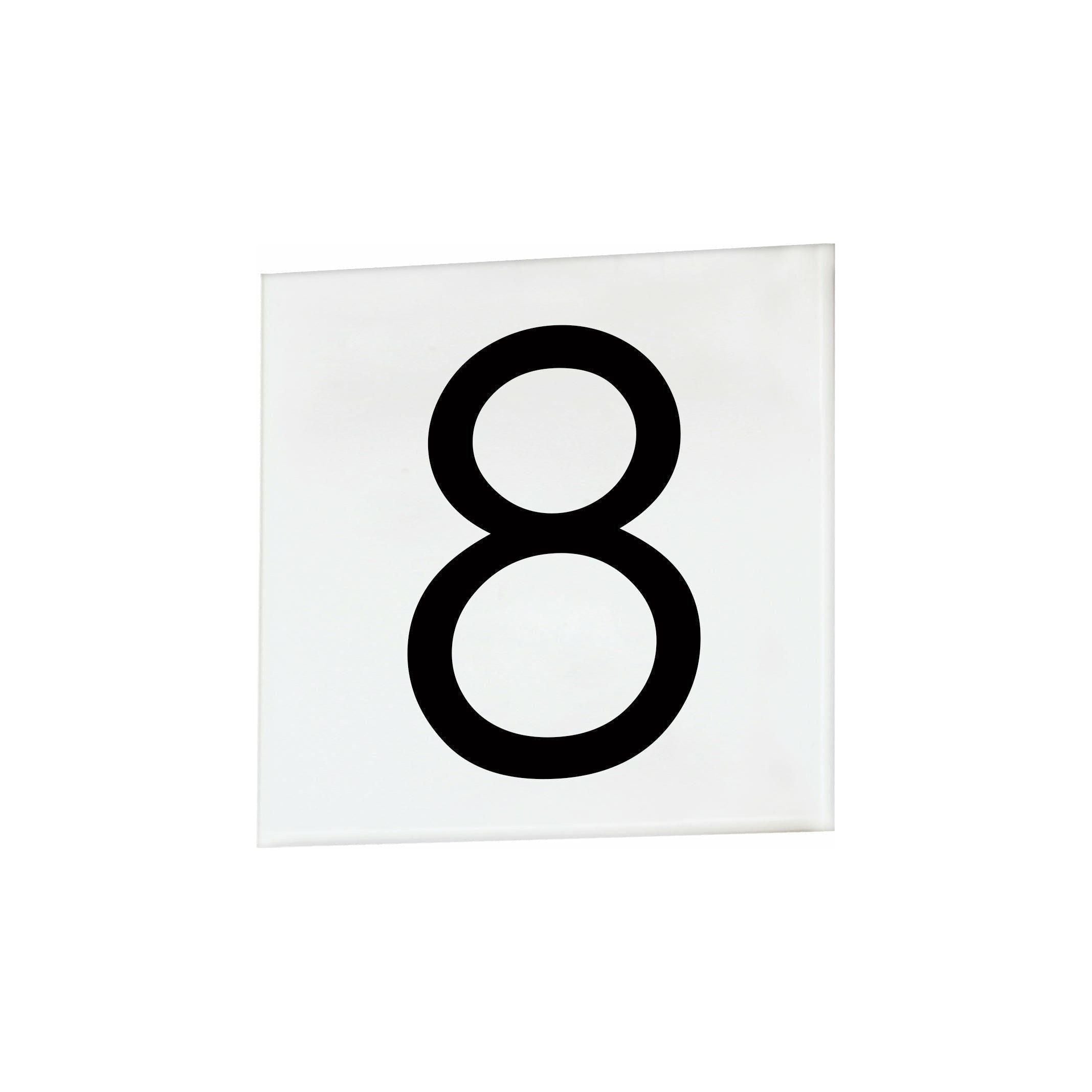 Maxim Lighting - 4" Square Tile Number 8 (Sans Serif) - Lights Canada