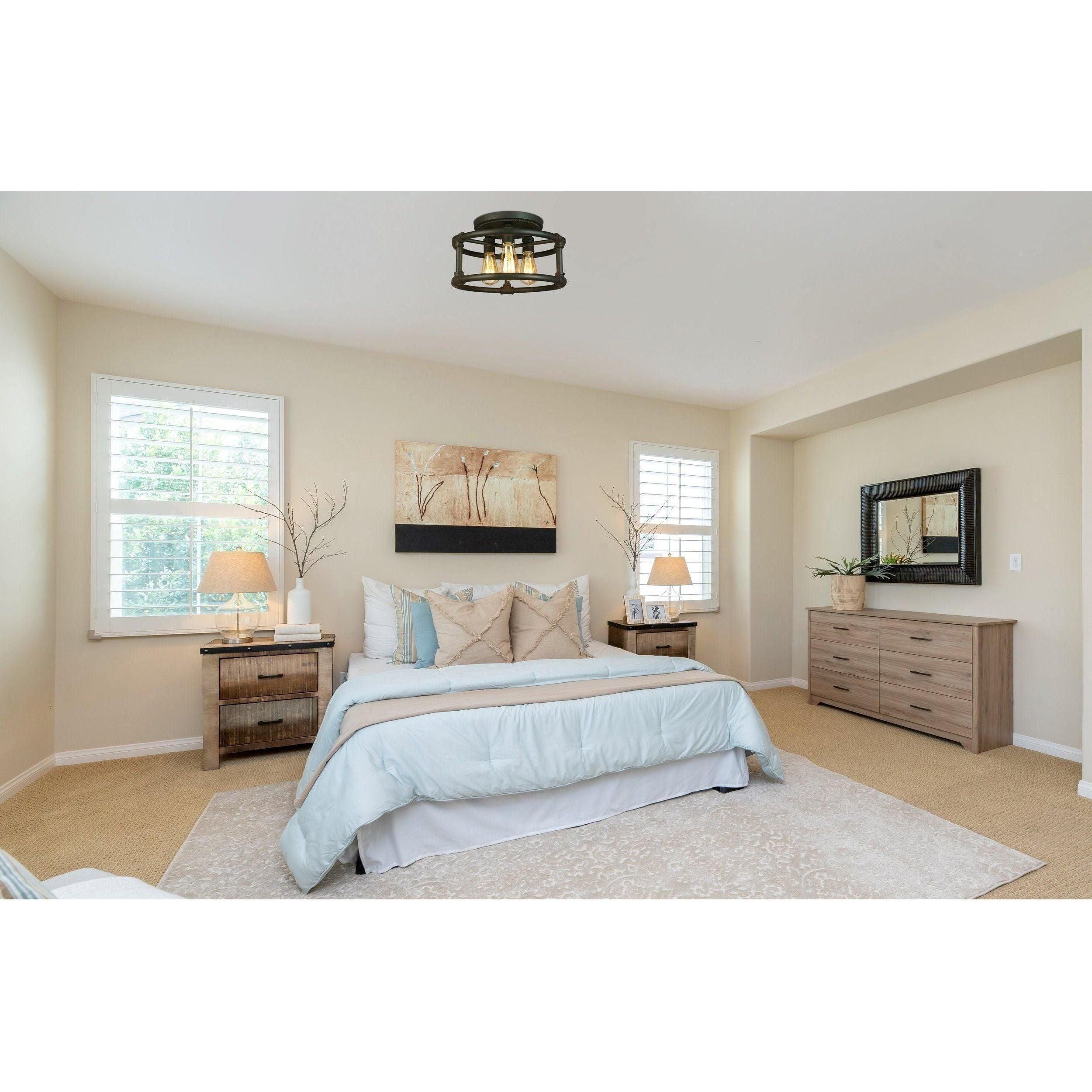 Eglo - Wymer Semi Flush Mount - Lights Canada