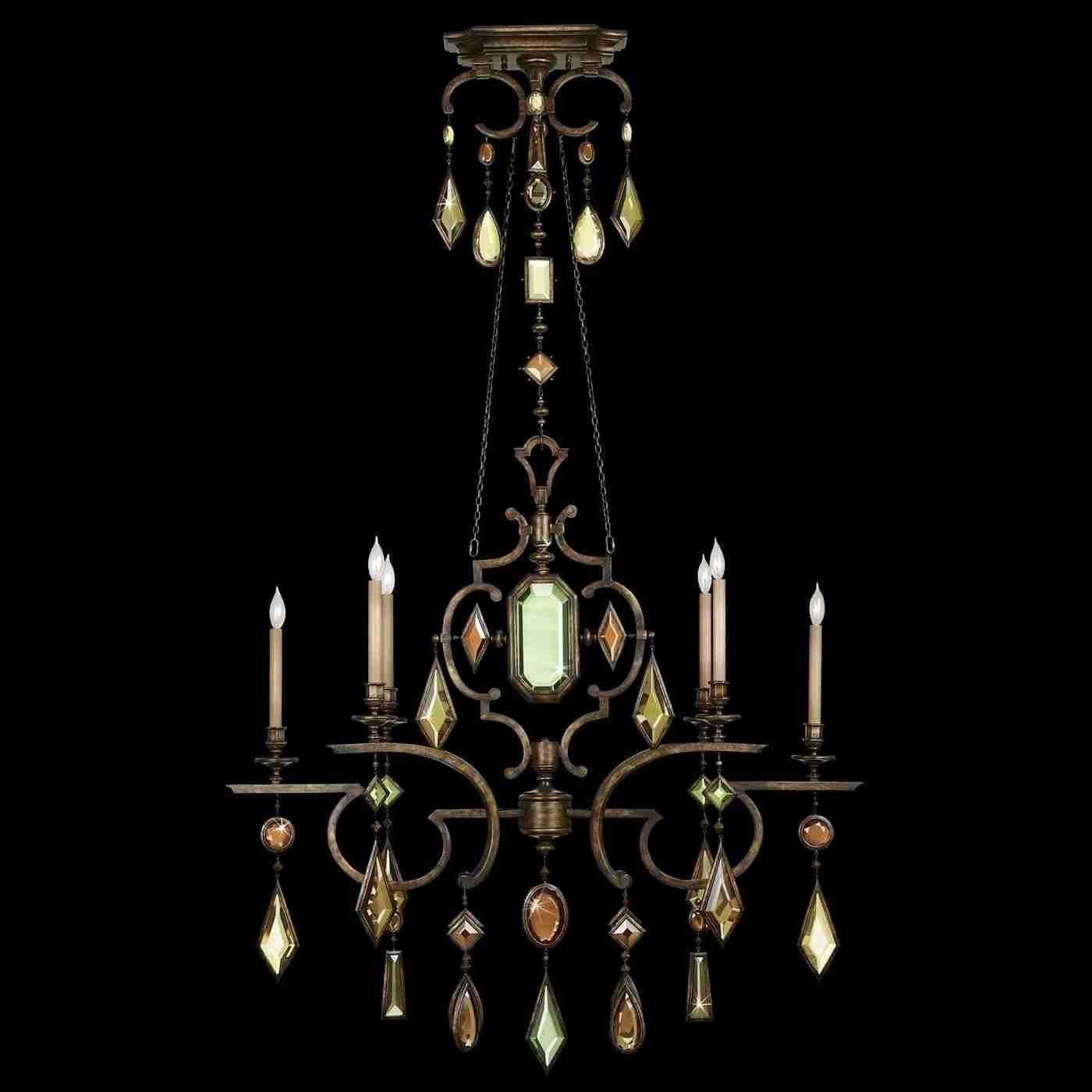 Fine Art Handcrafted Lighting - Encased Gems Chandelier - Lights Canada