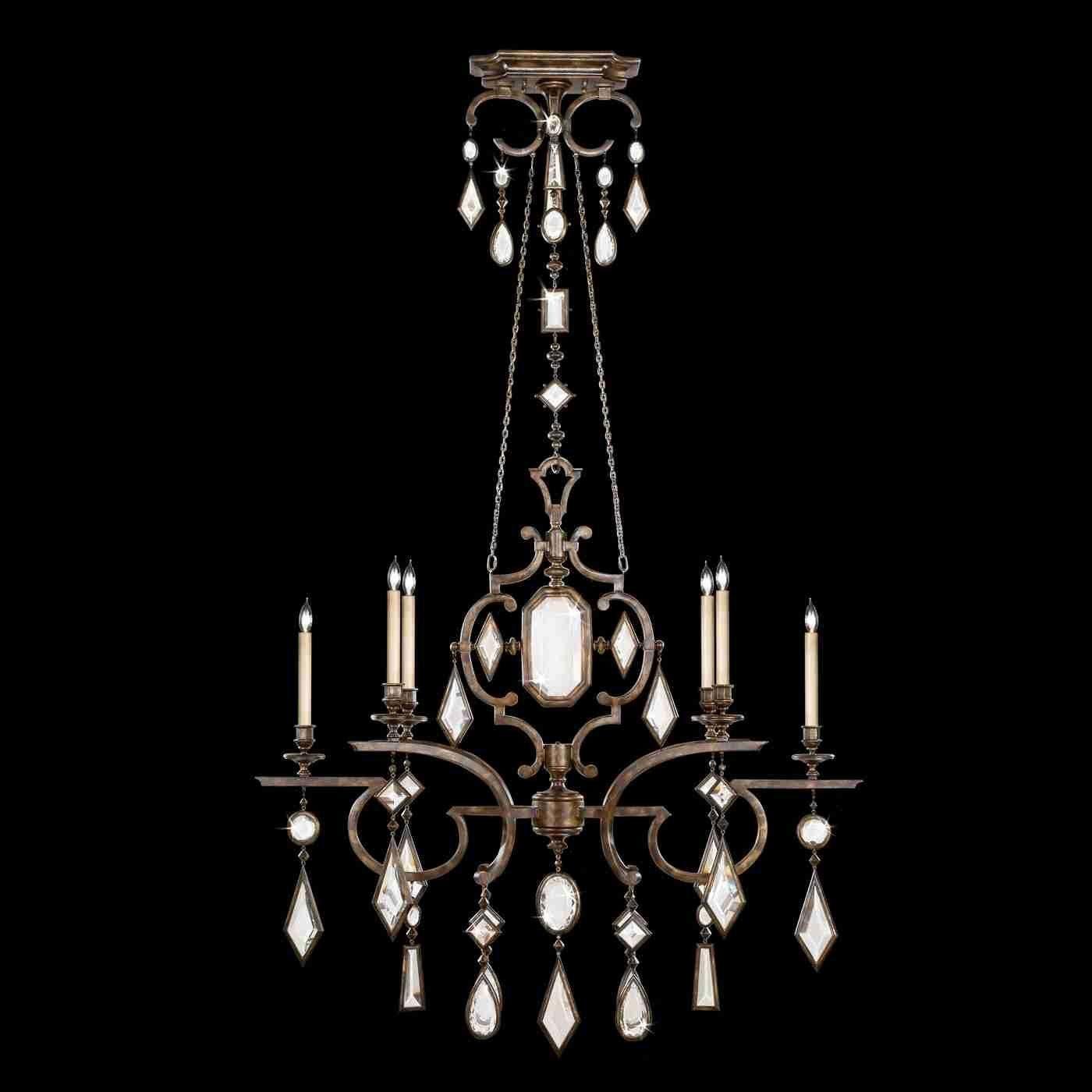 Fine Art Handcrafted Lighting - Encased Gems Chandelier - Lights Canada