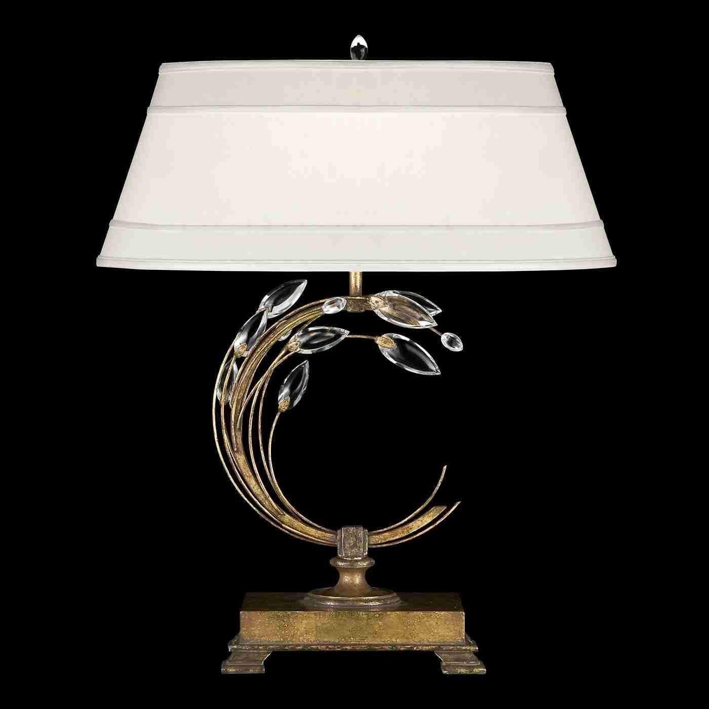 Fine Art Handcrafted Lighting - Crystal Laurel Table Lamp - Lights Canada
