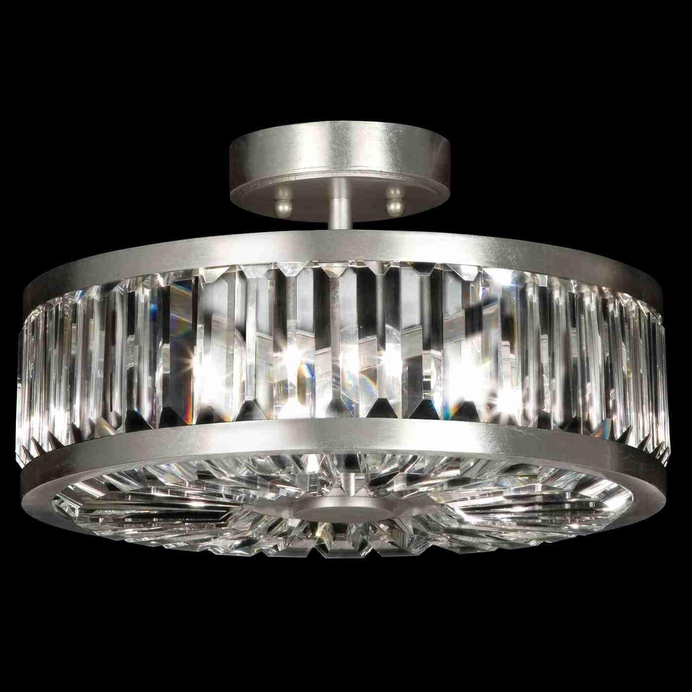 Fine Art Handcrafted Lighting - Crystal Enchantment Semi Flush Mount - Lights Canada