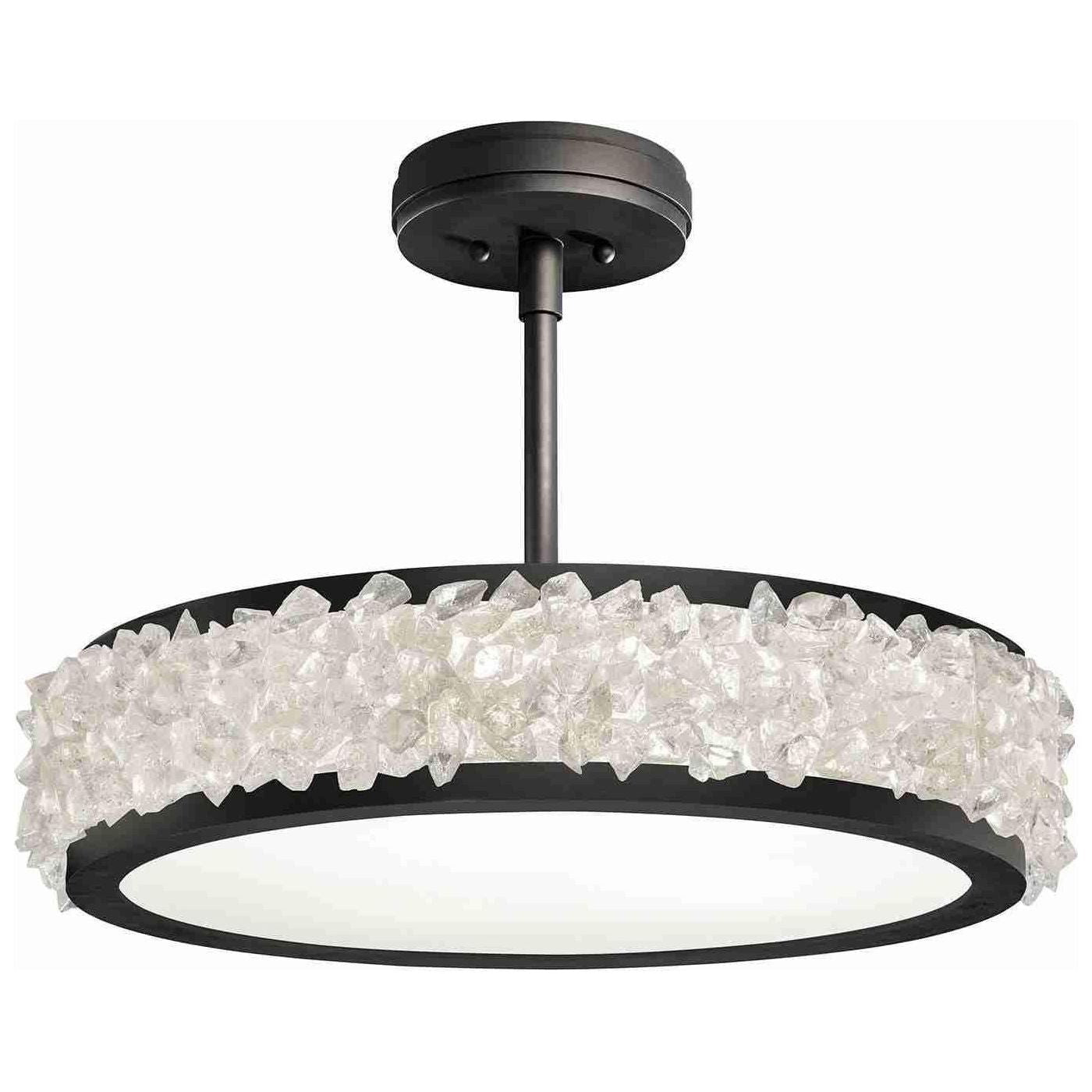 Fine Art Handcrafted Lighting - Arctic Halo Semi Flush Mount - Lights Canada