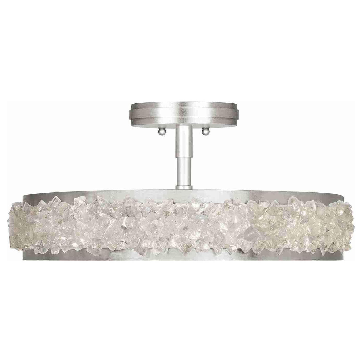 Fine Art Handcrafted Lighting - Arctic Halo Semi Flush Mount - Lights Canada