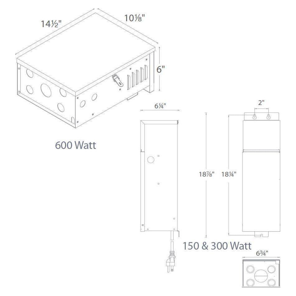 WAC Lighting - 75W Stainless Steel Outdoor Landscape Lighting Magnetic Power Supply - Lights Canada