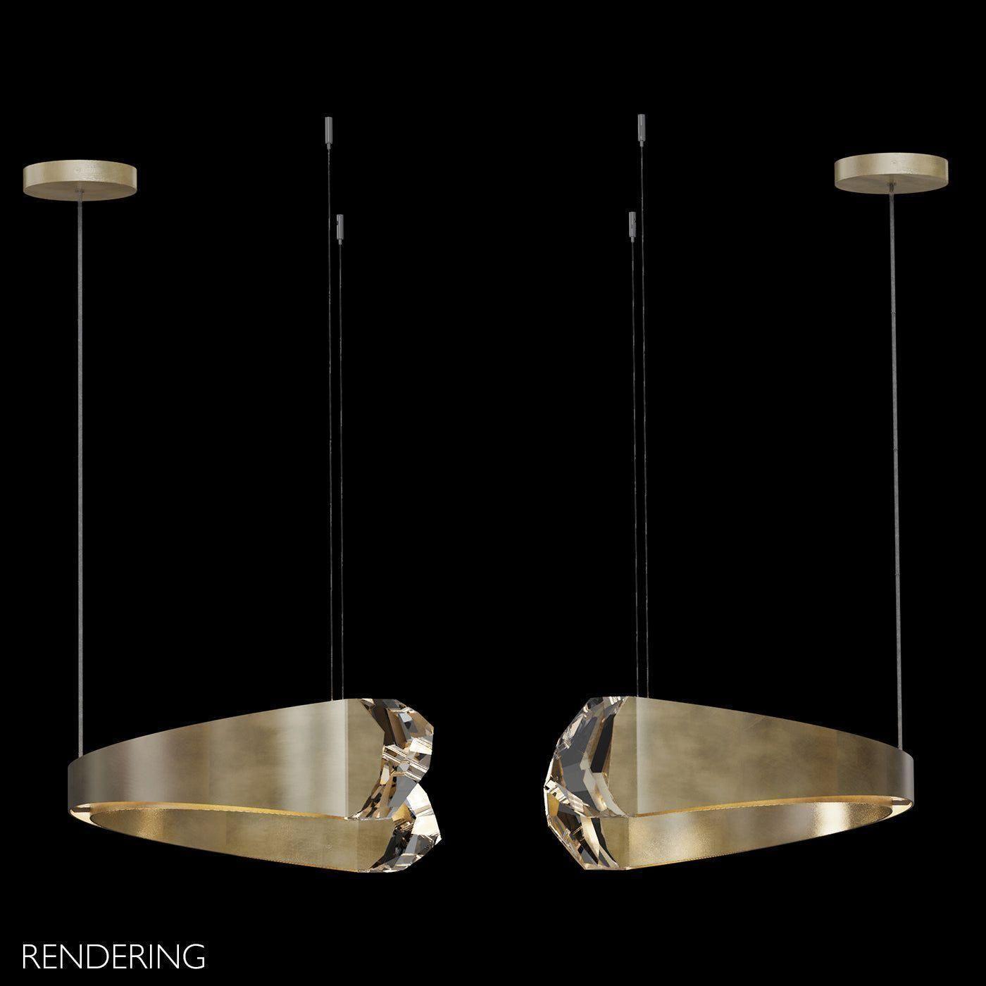 Fine Art Handcrafted Lighting - Strata 49" Round Pendant - Lights Canada