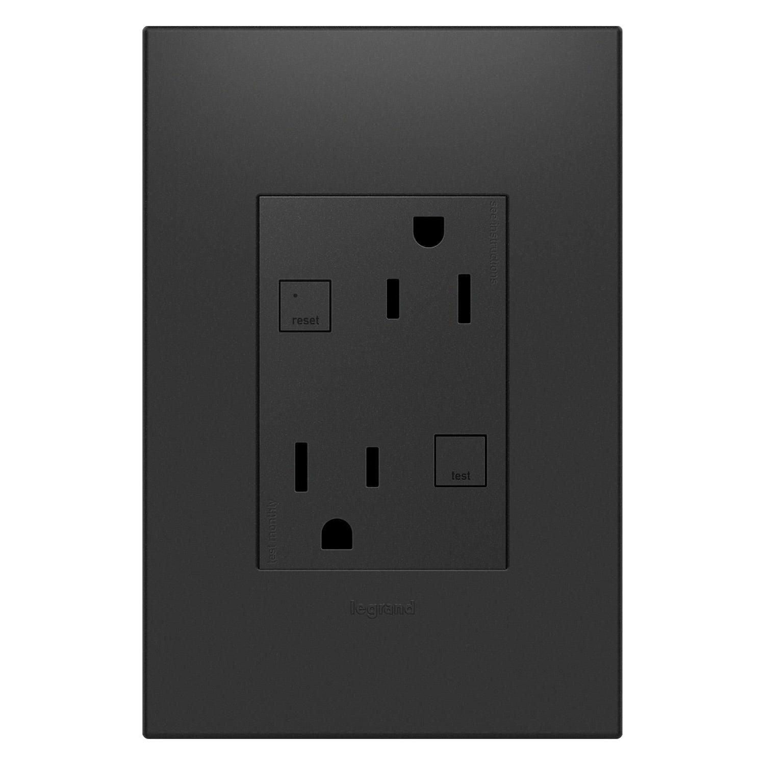 Legrand - Adorne 15A Tamper-Resistant Self-Test GFCI Plus-Size Outlet - Lights Canada