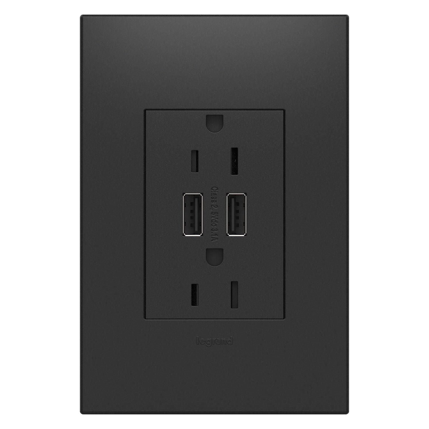Legrand - Dual USB Plus-Size Outlet Combo - Lights Canada