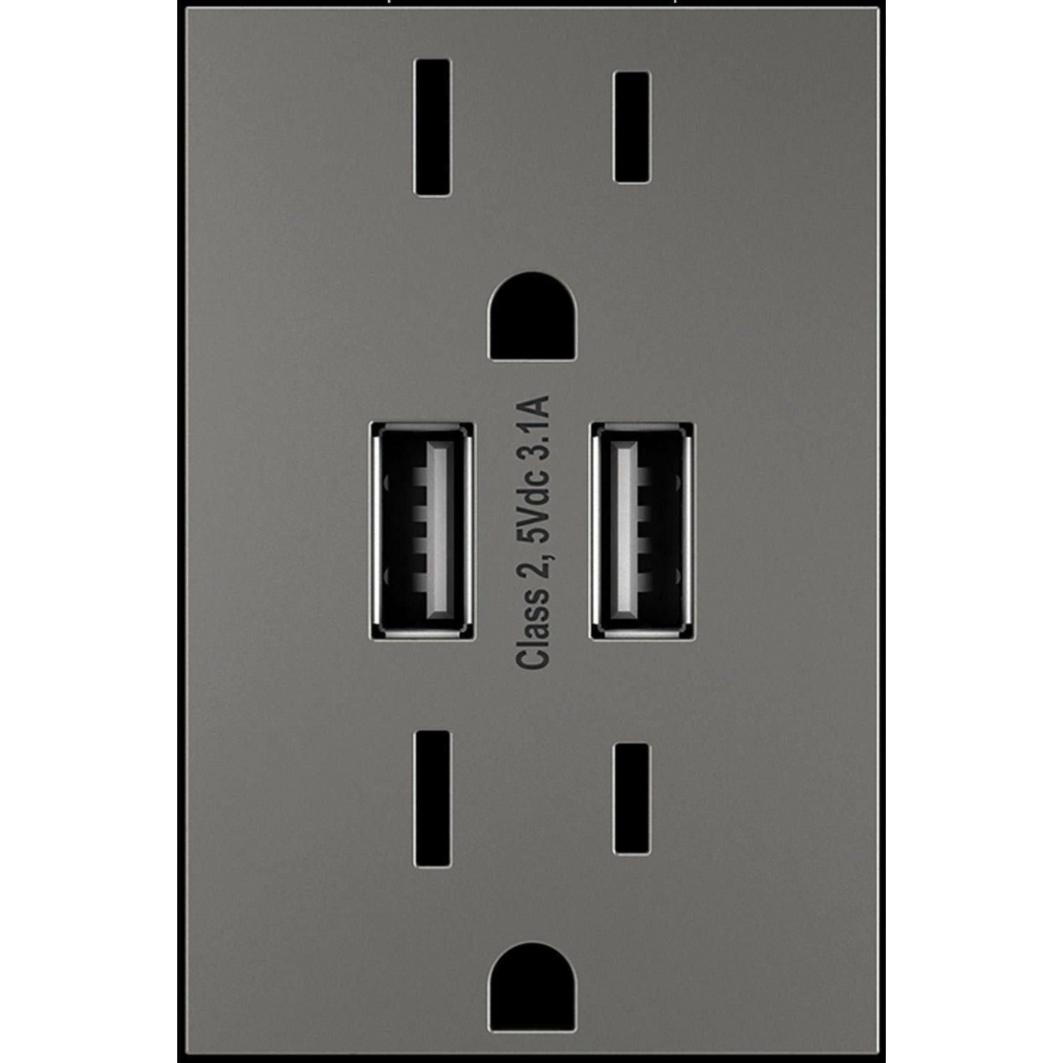 Legrand - Dual USB Plus-Size Outlet Combo - Lights Canada