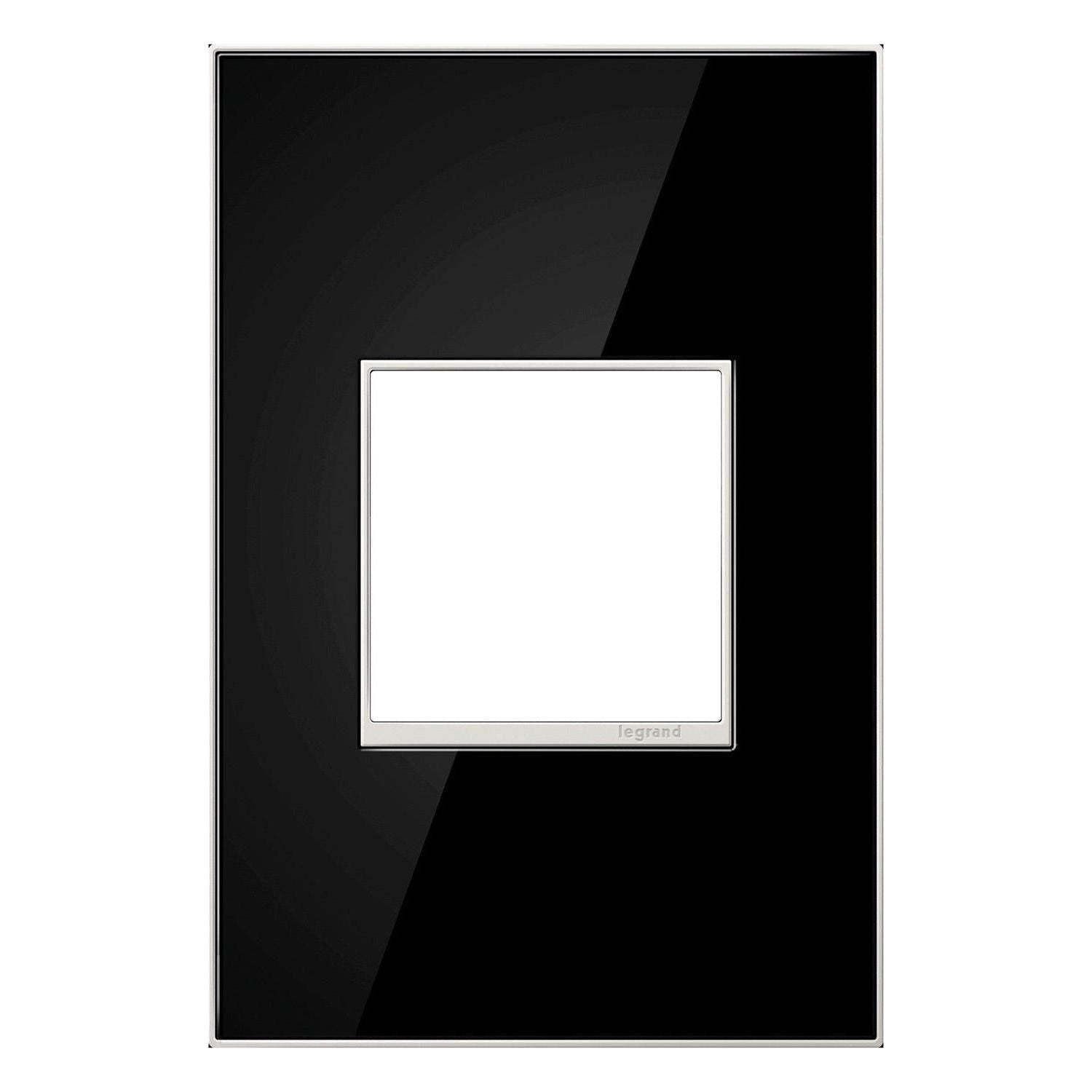 Legrand - Mirror Black 1-Gang Wall Plate - Lights Canada