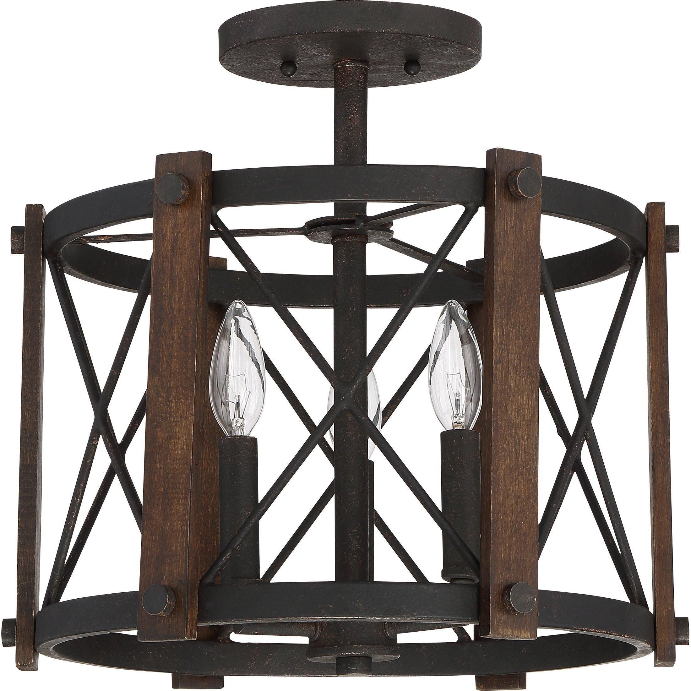 Quoizel - Baron Semi Flush Mount - Lights Canada