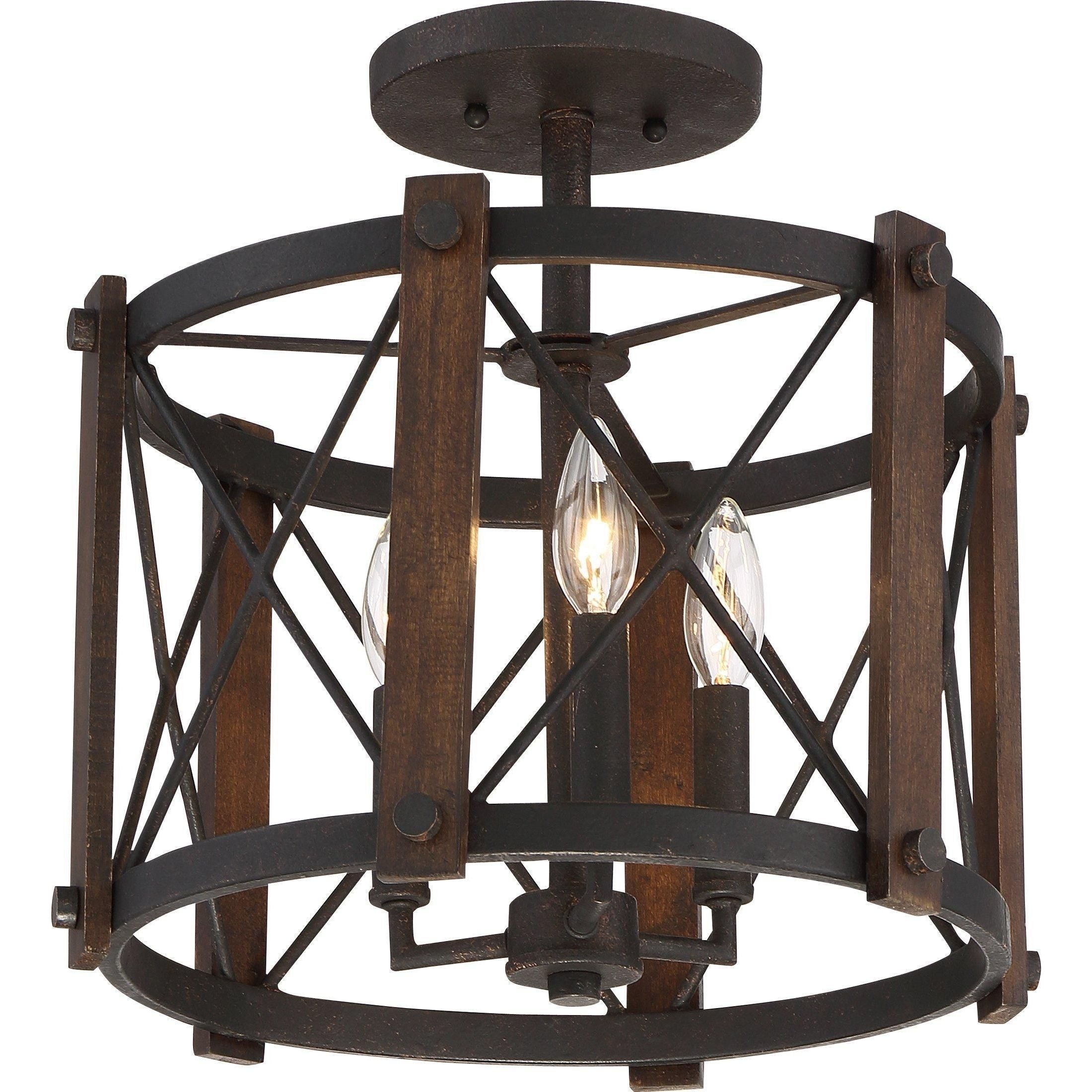 Quoizel - Baron Semi Flush Mount - Lights Canada