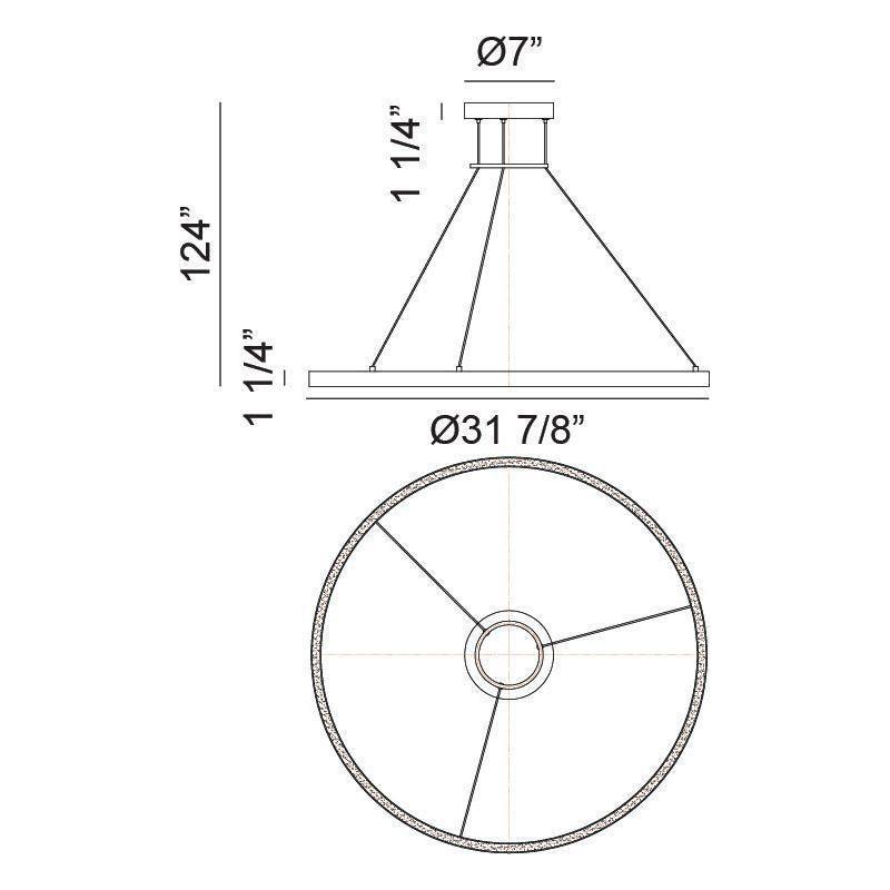 Matteo - O'Hara 32" 1-Light Chandelier - Lights Canada