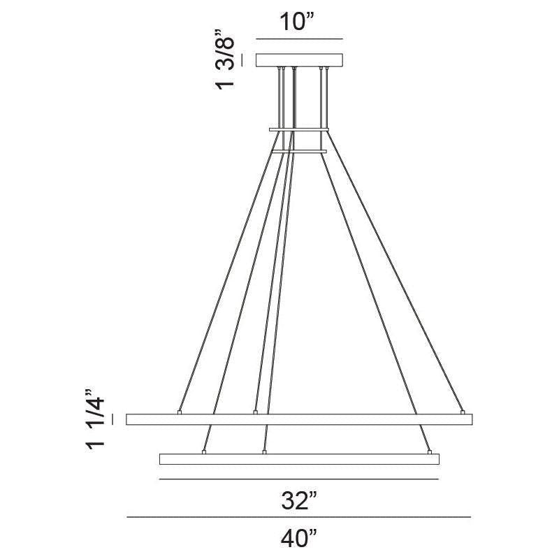 Matteo - O'Hara 40" 2-Light Chandelier - Lights Canada