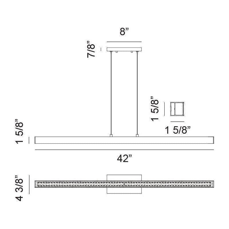 Matteo - Presley 42" 1-Light Linear Suspension - Lights Canada