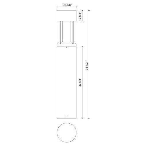 Kuzco - Novato 36" Exterior Bollard - Lights Canada
