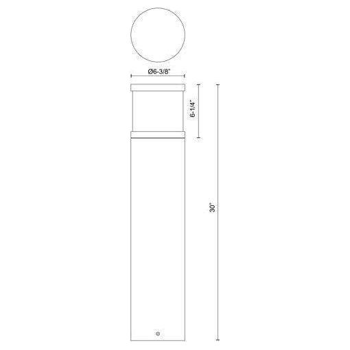 Kuzco - Chadworth 30" Exterior Bollard - Lights Canada