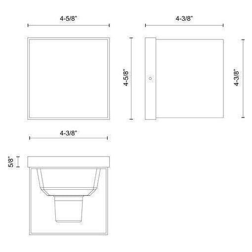 Kuzco - Rene 5" Exterior Wall - Lights Canada