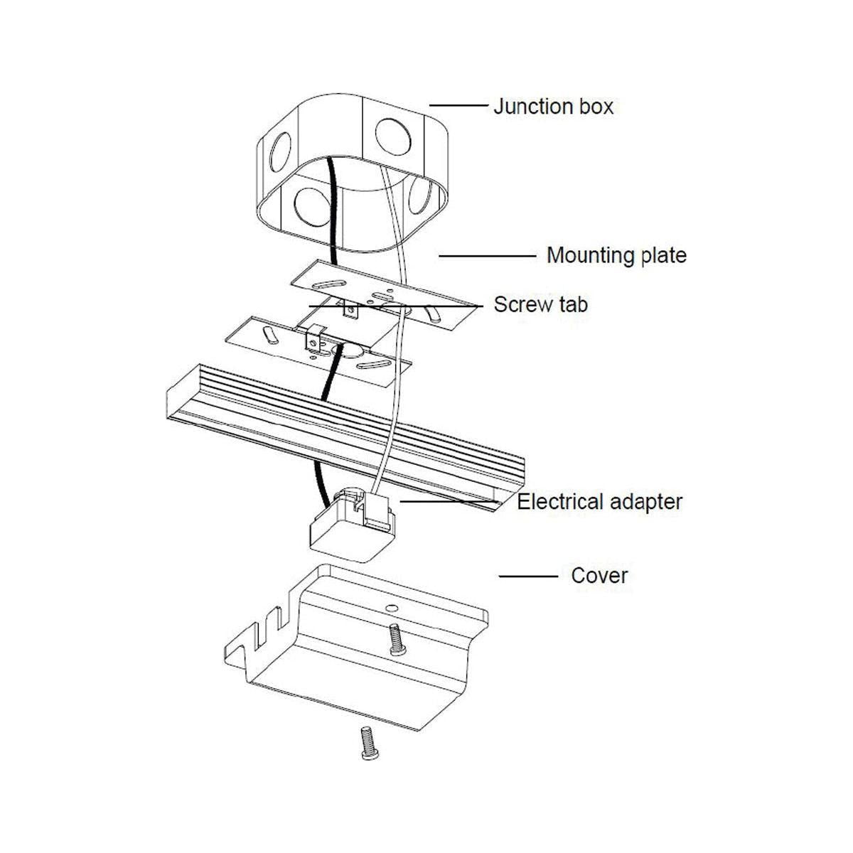 WAC Lighting - H Track Floating Canopy Connector - Lights Canada