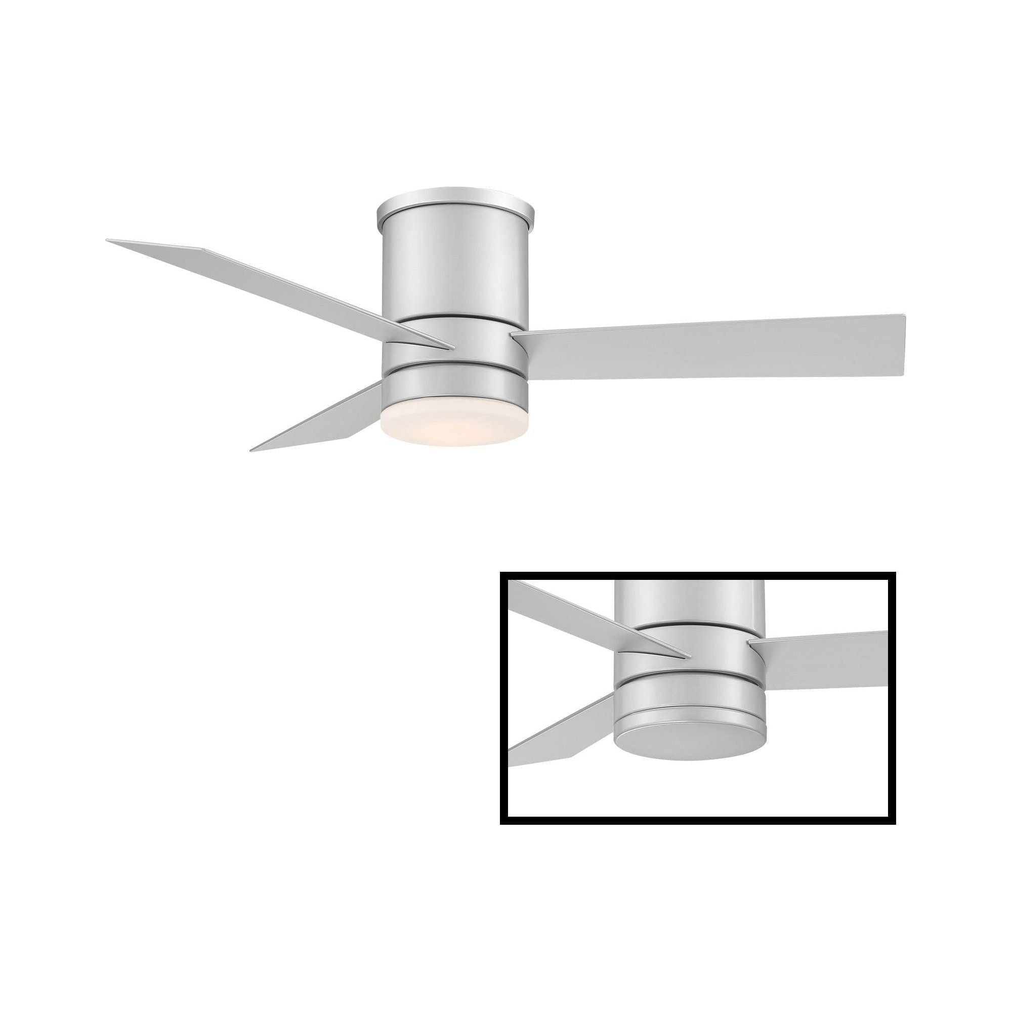 Modern Forms - Axis Indoor/Outdoor 3-Blade 44" Smart Flush Mount Ceiling Fan with LED Light Kit and Remote Control - Lights Canada