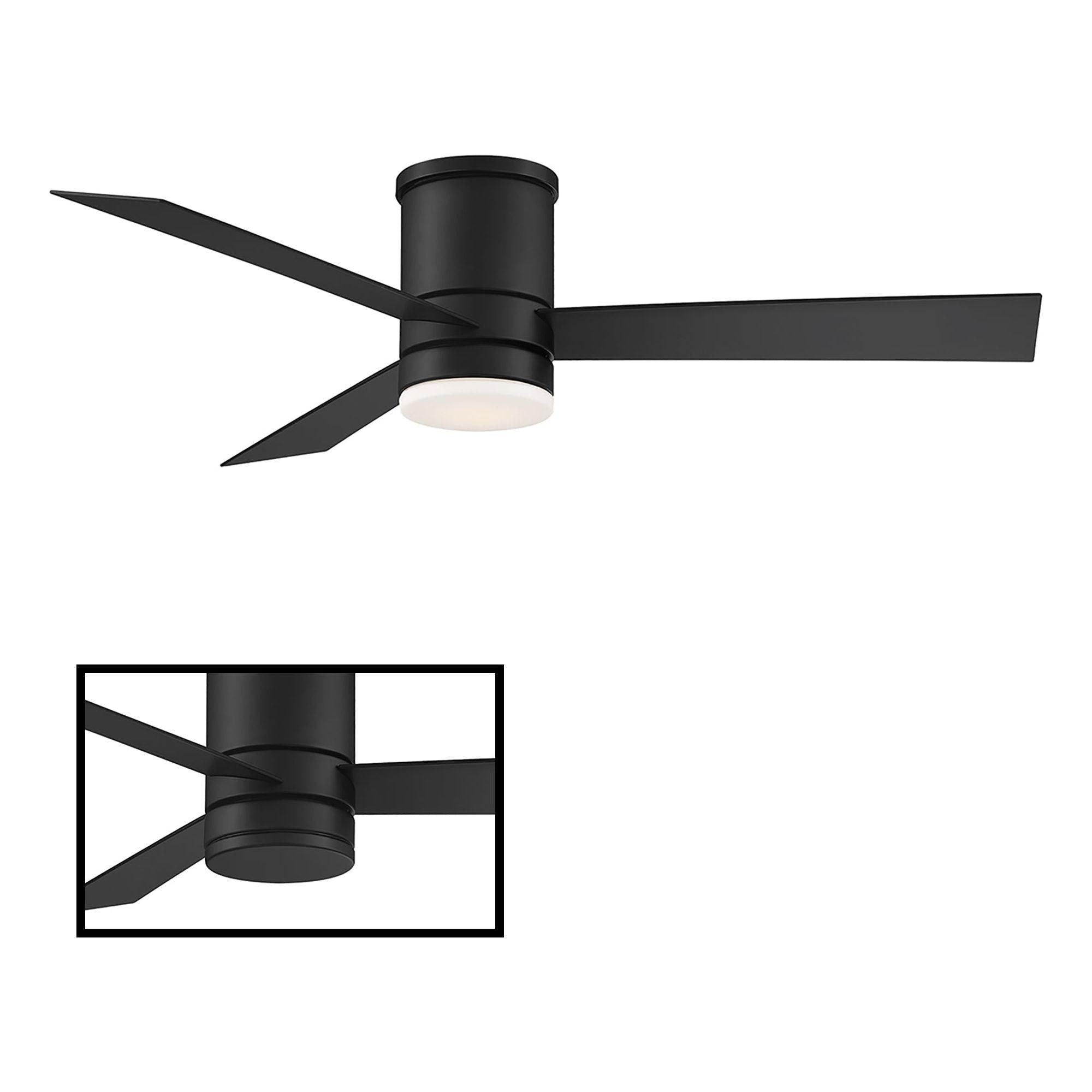 Modern Forms - Axis Indoor/Outdoor 3-Blade 52" Smart Flush Mount Ceiling Fan with LED Light Kit and Remote Control - Lights Canada