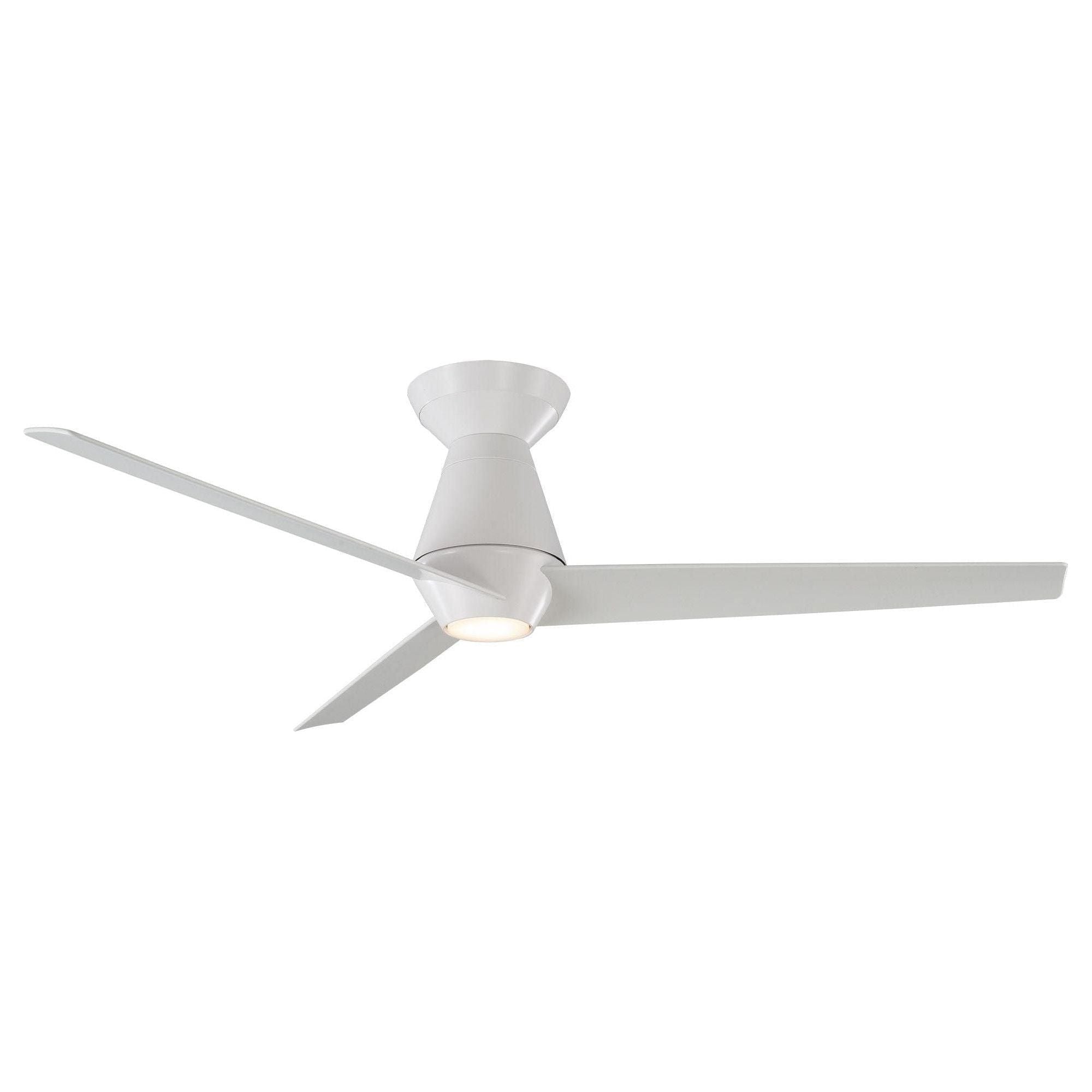 Modern Forms - Slim Indoor/Outdoor 3-Blade 52" Smart Flush Mount Ceiling Fan with LED Light Kit and Remote Control - Lights Canada