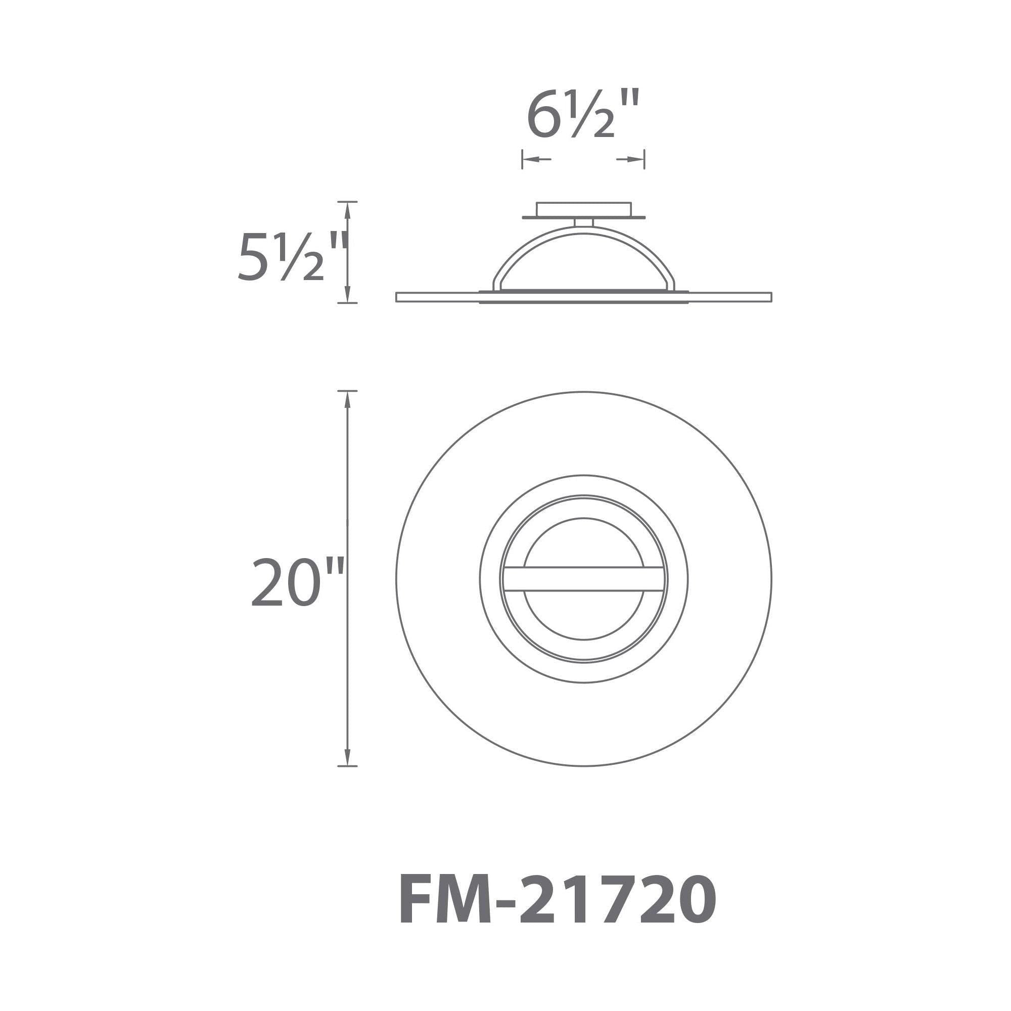 dweLED - Elektron 20" LED Semi-Flush Mount - Lights Canada